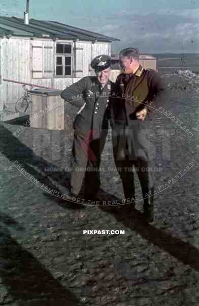 Photo German Glider Luftwaffe Pilots laughing in Lubeck airbase airport Germany 1943