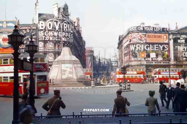 Piccadilly Circus London, England 1944