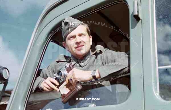 portrait of the famous war reporter Franz Krieger in Russia 1941
