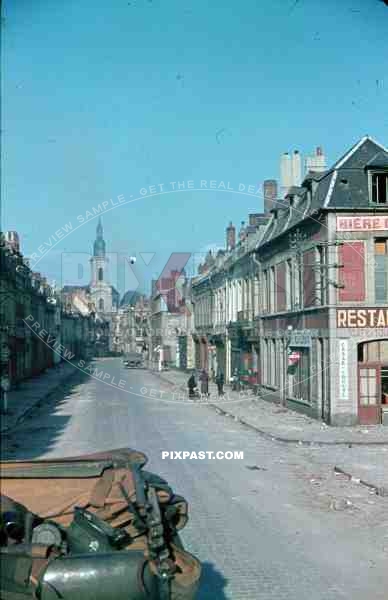 Rue CantimprÃ© in Cambrai, France 1940