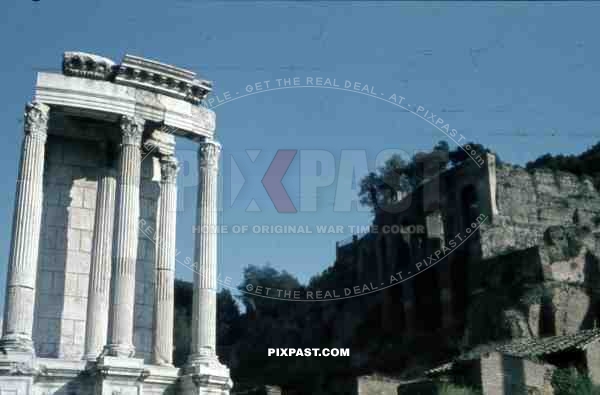 ruins of the Forum Romanum in Campitelli, Rome, Italy 1944