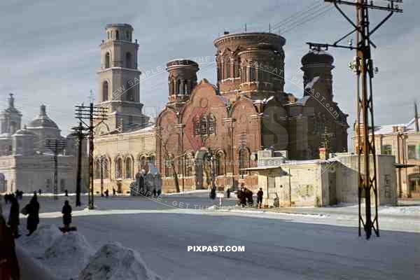 Russian Orthodox Cathedral in Orel Russia Winter 1941.