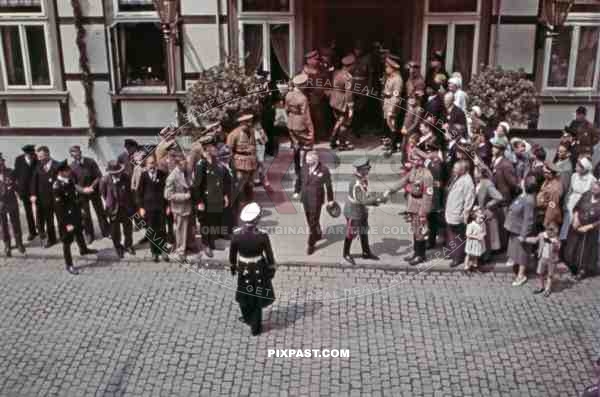 SA men in front of a hotel in Northeim, Germany ~1938