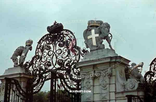 SchÃ¶nbrunn Palace entrance iron gates Vienna Austria 1939