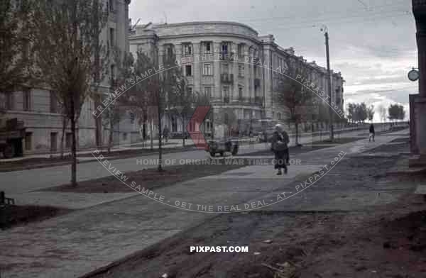 Shkadinova street in Kramatorsk, Ukraine ~1942