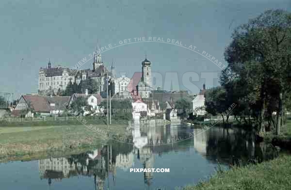 Sigmaringen Scloss Castle on upper Danube 1939