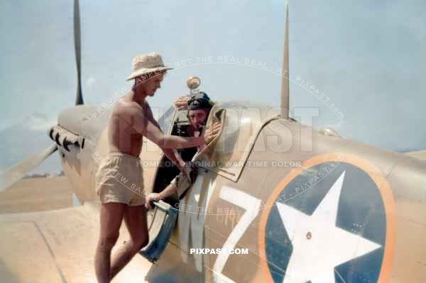 Spitfire Mk V (trop) WZ-J JL237. Gentleman Jim. 309th Fighter Squadron of the 31st Fighter Group USAAF. Sicily 1943.