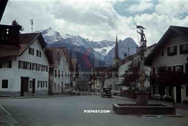 St. Georgs Brunnen in Garmisch-Partenkirchen, Germany ~1941