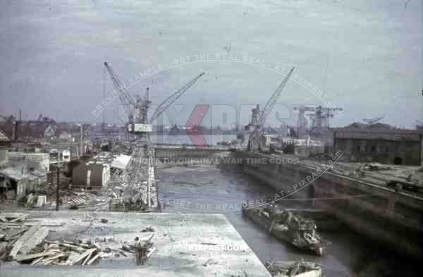 St. Nazaire harbour, France 1942