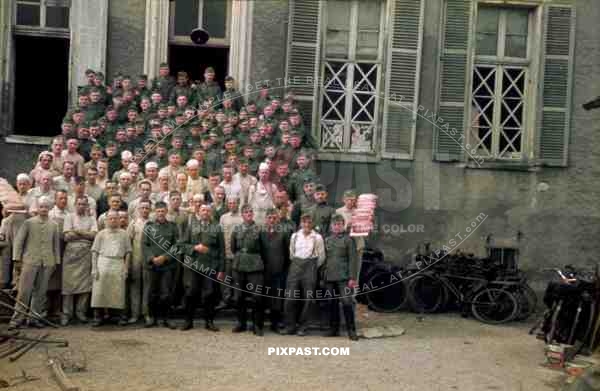 Staff Portrait of the German 290th infantry division Baking Company Backerei-Komp. 290 I.D. In France 1940 