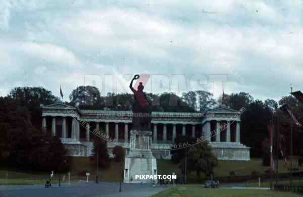 The Bavaria Statue, Munich, Germany 1939, Ruhmeshalle, Theresienwiese, oktoberfest, Munchen,