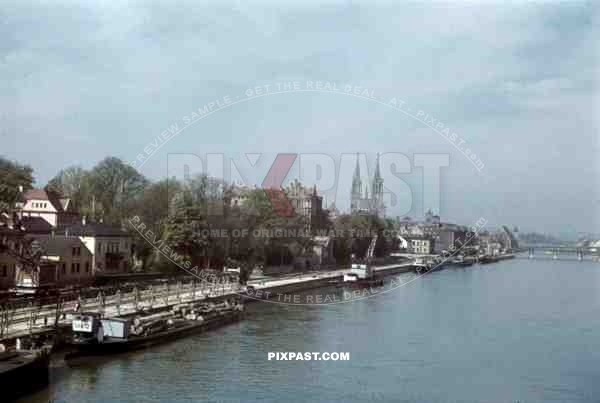 The river Danube in Regensburg, Germany 1938