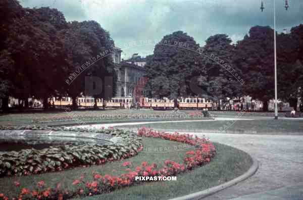 Tram at the Schlossplatz in Stuttgart, Germany ~1940