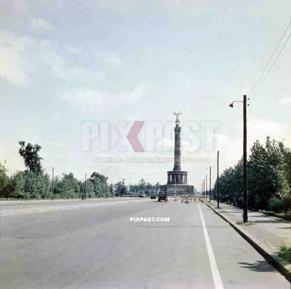 victory column in Berlin, Germany ~1949