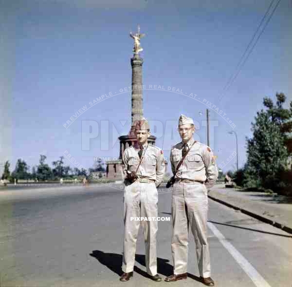 victory column in Berlin, Germany ~1949