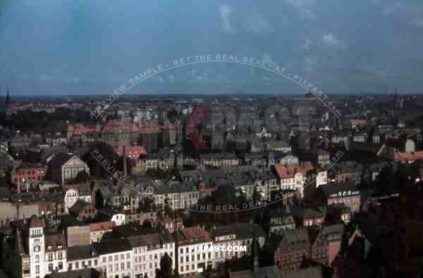 view over Kiel, Germany 1939