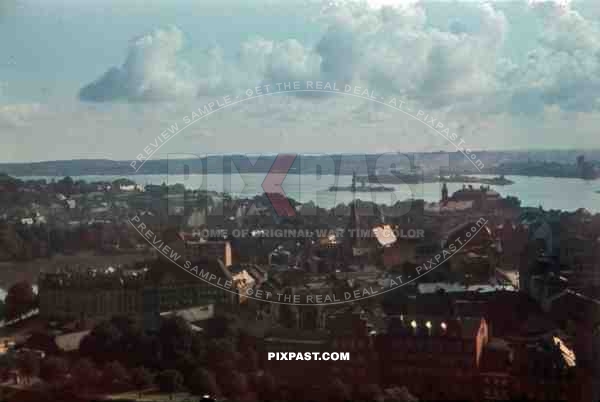 view over Kiel, Germany 1939