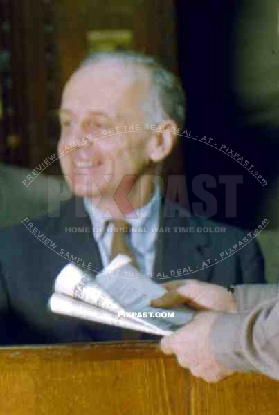 Wartime German Foreign Minister Joachim von Ribbentrop. Nuremberg Trials 1946