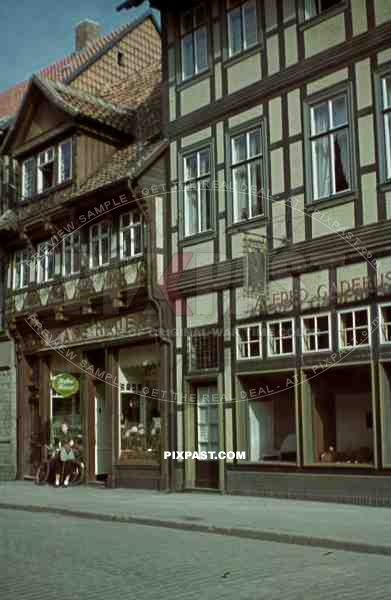 Wernigerode, 1941, Goldschmiede Alfred Gadebusch, gold smith, Cafe Haus Wien, Breite Strasse 2,