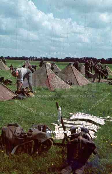 WW2 color Belgium 1940 trainning Zeltbahn camo tents helmet boots 207 Infantry Division