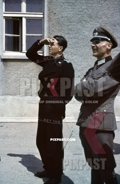 WW2 color Panzer officer black uniform Bronze PAB silver wound iron cross artillery officer Garmisch,ThÃ¼ringen 1943