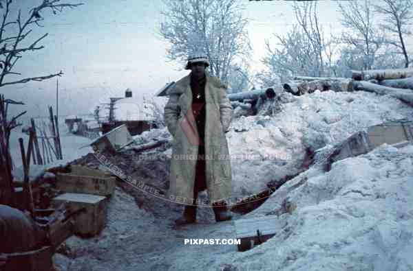WW2 color Russia 1943 winter camo helmet supply ammo jacket 207 Infantry Division Major Scheer 