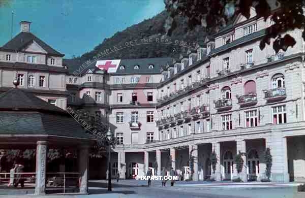 WW2 Colour German military red cross hospital Kurhaus Bad Ems Sepetmber 1939 soldiers wounded doctors