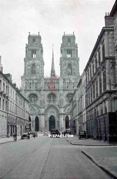 Cathedral Sainte-Croix d’Orléans in Orlean, France 1940