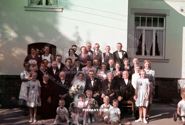 Family wedding photo group in Vienna Wien Austria 1938