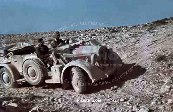 German General Hans Cramer in Afrika Korp staff car Horch 901, El Alamein 1942