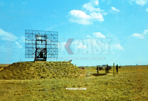 German Luftwaffe air force Radar unit Wurzburg Riese Freya, Primary ground-based gun laying radar. France Normandy 1944