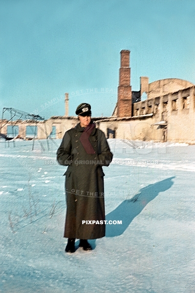 German Wehrmacht Infantry officer of the Funker radio unit. 297 Infantry Division. Stalingrad Russia winter 1942