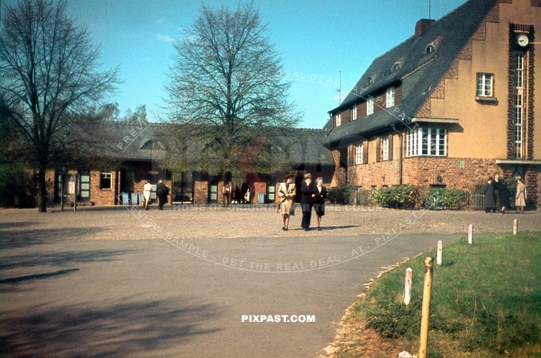 Strandbad Wannsee beside Berlin Germany 1945. Entrance to the lake beach of Wannsee.