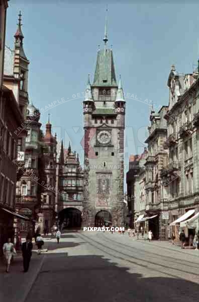 the city gate in Freiburg, Germany 1939