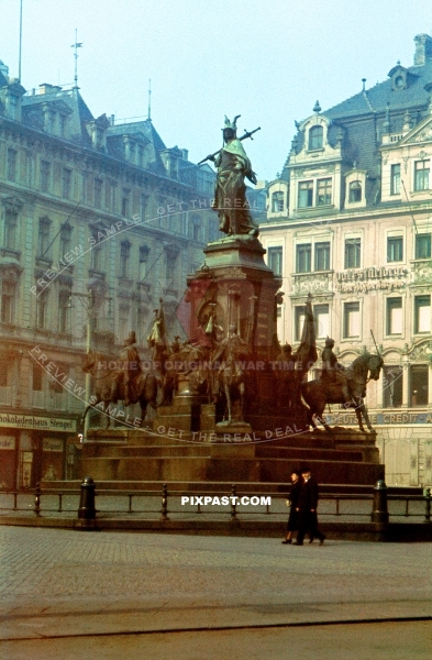 Victory monument on market place Leipzig, Germany 1940