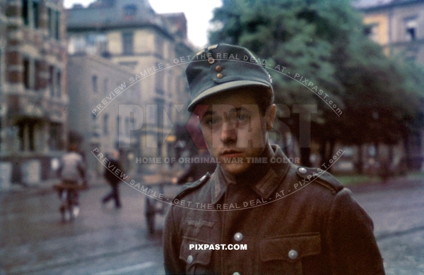 Young man enlisting in Wehrmacht in Garmisch Bavaria Germany 1939. Gebirgsjager Regiment 98