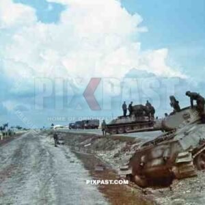 1 of the first ever 150 T34 tanks to be produced. Captured my a German medical unit. Russian front 1941.