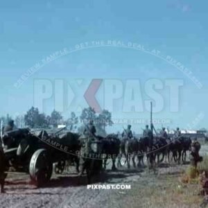 10,5cm artillery at the field railway near Kokorewka, Russia 1944