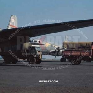 2 Douglas C-54 Skymaster loaded with coal in British Sector Fliegerhorst Fassberg. Operation Vittles The Berlin Airlift