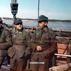 3 young Christian students from Ettal Bavaria Germany joining the Wehrmacht army and sailing from Danzig to Finland 1942