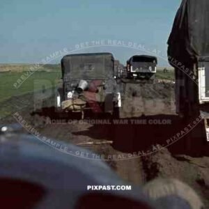 3rd Panzer Division convoy, Russian Mud Streets, Spring 1942, Charkow.
