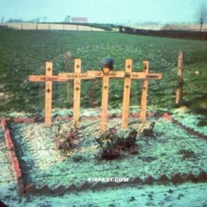 5 German army soldier war graves in French Field outside of Paris France 1940