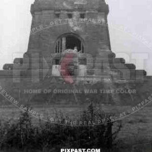 69th infantry division - Leipzig - Germany - 1945 Damaged Monument of Nations - Volkerschlachtdenkmal