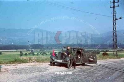 Adler 2 Liter Cabriolet EV 1938. Southern France. 1940. Staff car for the 4th Panzer Division