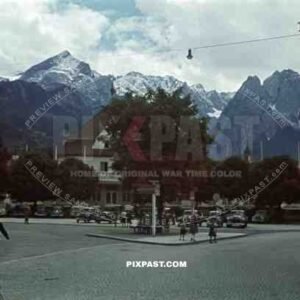 Adolf-Wagner-Platz in Garmisch-Partenkirchen, Germany 1938