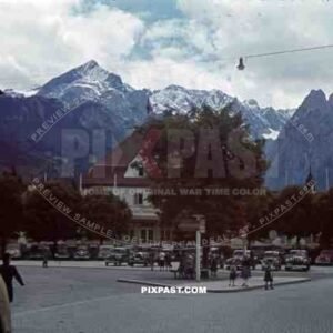 Adolf-Wagner-Platz in Garmisch-Partenkirchen, Germany ~1939