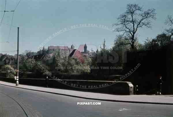 Am Neutorgraben and Castle of Nuremberg, Germany ~1940