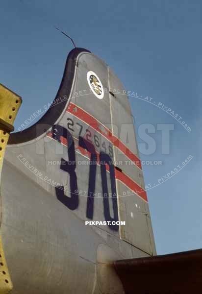 American Douglas C-54 Skymaster. Fifth Air Force. Fliegerhorst Fassberg 1948. Operation Vittles. Berlin Airlift.