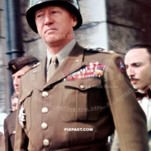 American US Army General George S Patton.Paris France. August 17th 1945.