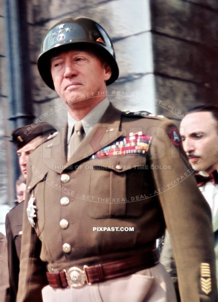 American US Army General George S Patton.Paris France. August 17th 1945.